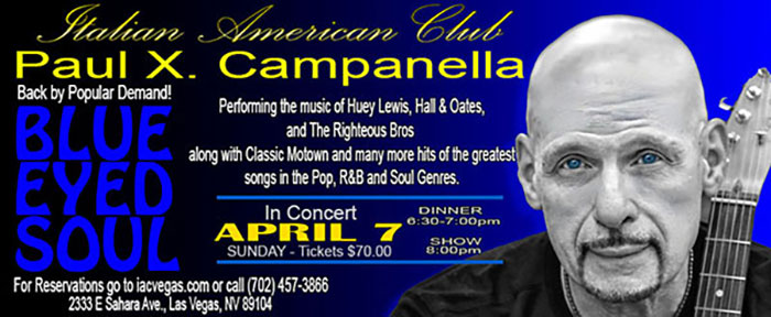 Paul X. Campanella
A Musical Journey through Motown 
Classics, Memphis Soul and Delta Blues.
